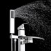 AKDY Bathroom Floor Mount Freestanding Multi-Function Waterfall Style Bath Tub Filler Faucet Handheld Shower Wand - B07325Z5PF